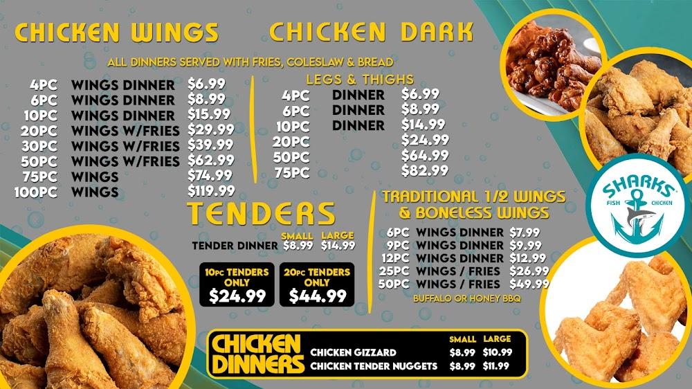 Sharks Fish and Chicken - South Chicago Heights Menu image 1